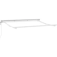 Syfax Cadre d'auvent Réglable Blanc 3 x 2 m Acier