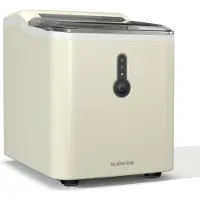 Klarstein Machine à glaçons petite - 12 kg/24 h, cycle 8 min, réservoir d'eau 1,5 L, voyants LED, portable, couvercle transparent, pelle incluse - machine à glaçons pour les fêtes
