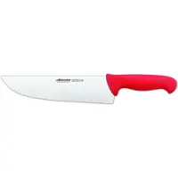 Arcos Couteau de boucher couleur - Prof 296022 en acier inoxydable nitrum et mangue ergonomique rouge polypropylène avec 25 cm de lame, vitrine