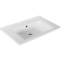 Hak Aqualine Zuno - Lavabo 650x450 mm, avec trop-plein, avec trou pour robinet, blanc 9065