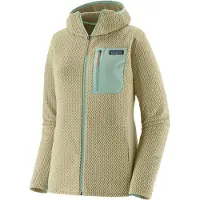 Patagonia - Polaire gaufrée à séchage rapide de ski de randonnée zippée - W's R1 Air Full-Zip Hoody Weathered Stone pour Femme - Taille XS - Vert