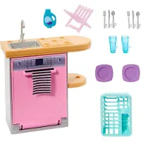 Barbie Mattel HJV32 ; HJV34 - Ensemble de meubles et accessoires - Ensemble de cuisine