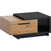 Mirjan 24 Table basse 90 cm DELAWARE – chêne artisan / noir mat