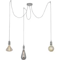 Paul Neuhaus Lampe à suspendre rétro Diy 3-flg. acier