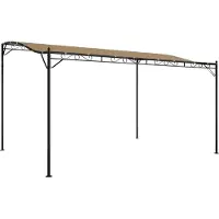 Syfax Auvent taupe 4x3 m 180 g/m² tissu et acier