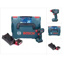 Bosch GDX 18V-210 C Professional Visseuse à chocs sans fil 18 V 210 Nm Brushless + 1x batterie 5,0 Ah + chargeur + module de connectivité + L-Boxx