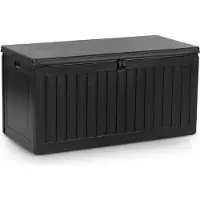 Plonos Coffre de jardin 109 x 51 x 55 cm 270 litres noir