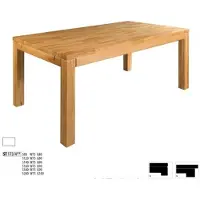 Xl Moebel Gmbh Table Table de salle à manger Meubles massifs Salle à manger 200x100cm Bois véritable Bois massif Nouveau Tables