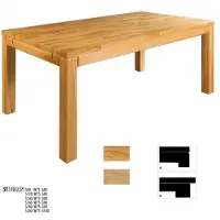 Xl Moebel Gmbh Table de salle à manger en bois Table de salle à manger 140x90cm Tables de salle à manger en bois massif Tables en bois massif