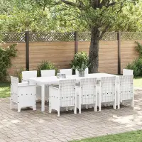 Prolenta Ensemble de jardin "Maison Exclusive" - 11 pièces, en polypropylène blanc
