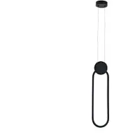 Horoz Lampe à suspendre ALWAYS LED 12W 700lm 4000K IP20 noir - plafonnier moderne pour le salon et la salle à manger
