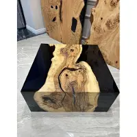 Xl Moebel Gmbh Table basse en époxy Table basse en bois massif Table d'appoint en époxy