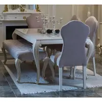 Xl Moebel Gmbh Salle à manger Set Design 6pcs. Bois Meubles 4x Chaise Table Tabouret Groupe Nouveau