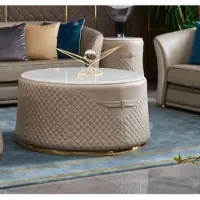 AEA Table basse ronde design Tables d'appoint modernes Table de salon ronde Meubles de luxe