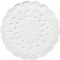 Duni 250 DESSOUS DE PLAT EN CELL. 8LG 7,5CM BLANC (1x, Dessous de verre)