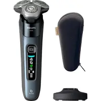 Philips i9000 X9001/10 Rasoir électrique peau sèche et humide avec SkinIQ, rasoir rotatif, bleu, SkinIQ, acier inoxydable, Android, iOS, batterie rechargeable