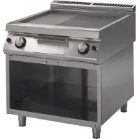 Gastronoble Plaque de cuisson pour barbecue à gaz Gastro M 700 GM70/80Ftrgs 2/3 lisse 1/3 rainurée