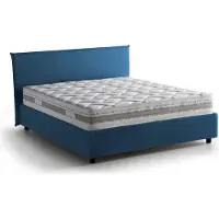 Talamo Italia Aros - Lit à la française, bleu, Matelas Inclus Italy
