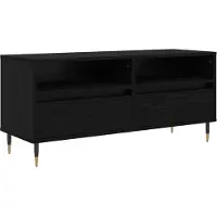 vidaXL Meuble TV noir imitation chêne 100 x 34,5 x 44,5 cm