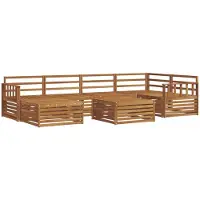 vidaXL Ensemble de canapés d'extérieur 7 pièces en bois massif d'acacia naturel