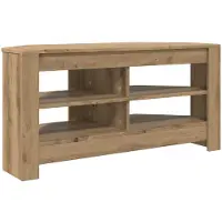 vidaXL Meuble TV d'angle, 102 x 40,5 x 45 cm, bois imitation chêne artisanal