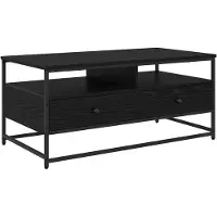 vidaXL Table basse noire imitation chêne 100 x 51 x 45 cm Bois composite