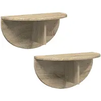 vidaXL Étagère Murale Montage mural 2 pcs Chêne Sonoma 38 x 19 x 19 cm