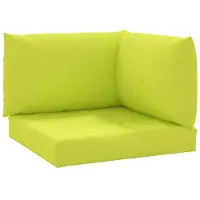 vidaXL Coussins de palette lot de 3 vert vif tissu oxford