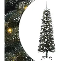 vidaXL Sapin de Noël artificiel avec 150 LEDs avec support Vert 120 cm