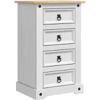 vidaXL Table de chevet avec tiroir Blanc 53 x 39 x 84 cm Pin massif