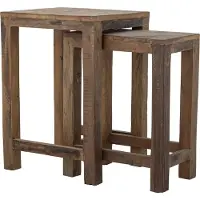 Bloomingville Table d'appoint Galen marron, lot de 2 pièces