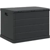 vidaXL Coffre de rangement de jardin anthracite 77,5 x 54,5 x 53 cm en plastique