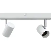 vidaXL Spot encastrable avec spots Blanc 26 x 6,5 x 11,5 cm Métal