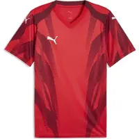 Puma Hommes, T-shirt de sport, teamFINAL Graphic+ Jersey (3XL), Rouge, Blanc, 3XL
