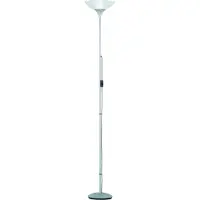 TRIO Reality leuchten r4302-87 lampadaire 1 x e27 titane/abat-jour blanc