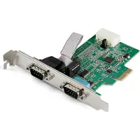 StarTech.com Rs232 2 Port Pcie Pci-e Expansion Card Vert,Argenté