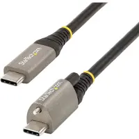 StarTech.com .com Câble USB C 10Gbps 50cm à Verouillage par Vis Supérieure - Câble USB 3.2 Gen 2 Type-C - 100W/5A Power Delivery, DP Alt Mode, Cordon USB-C à Vis Unique - Charge/Synchronisation