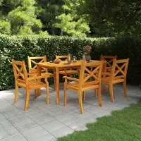 The Living Store Table de jardin 160 x 90 x 75 cm en bois massif d'acacia