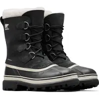 Sorel - Après-skis chauds et imperméables - Caribou Black/Stone pour Femme en Cuir - Taille 36,5 - Noir