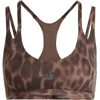 Adidas Optime Leopard Strappy Low Impact Sports Bra Marron 2XS Femme