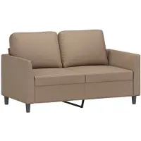 vidaXL Canapé 2 places cappuccino brun 120 cm similicuir