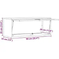 vidaXL Armoire murale pour le garage avec porte à vérin à gaz Anthracite