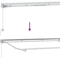 vidaXL Armature de store manuelle avec LED rouges et blanches 3 x 2,5 m