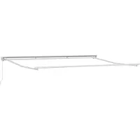 vidaXL Store à enroulement manuel, anthracite et blanc, 4 × 3,5 m