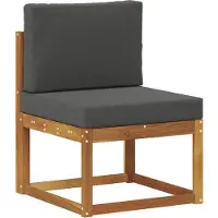 vidaXL Ensemble de canapés d'extérieur avec coussins 6 pièces Nature et Anthracite