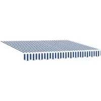 vidaXL Store électrique rétractable bleu, blanc, anthracite 3 x 2,5 m