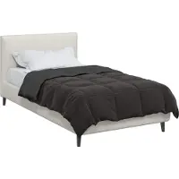 vidaXL Duvet d'été simple Matelassé Anthracite 140 x 220 cm Microfibre