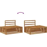 vidaXL Ensemble de canapés d'extérieur Nature 203,5 x 83 x 73 cm en bois massif d'acacia