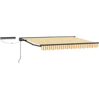 vidaXL Store électrique rétractable Jaune, Blanc, Anthracite 3,5 x 2 m