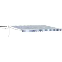 vidaXL Store électrique rétractable bleu et blanc 4,5 × 3 m